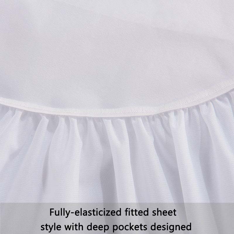 Waterproof Mattress Pad Top Hypoallergenic Mattress Protector Against Dust Mites and Bacteria Fitted Sheet Mattress Topper