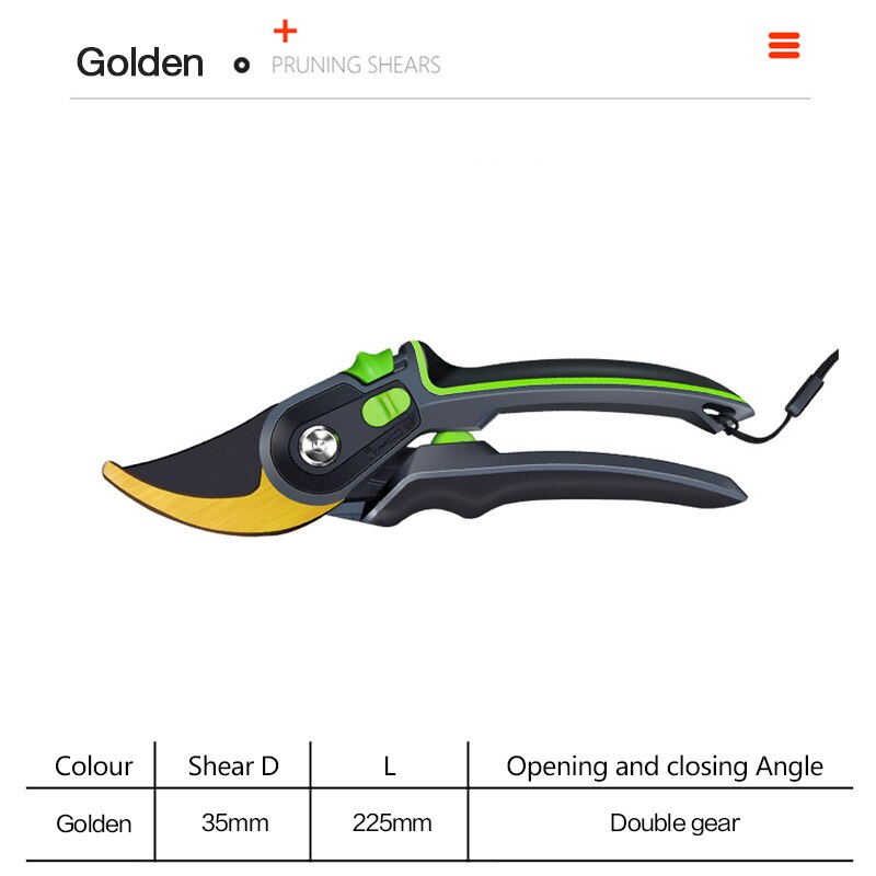 OMY Gardening Pruning Shears Which Can Cut Branches of 35mm Diameter Fruit Trees Flowers Branches and Scissors Hand Tools: Gold