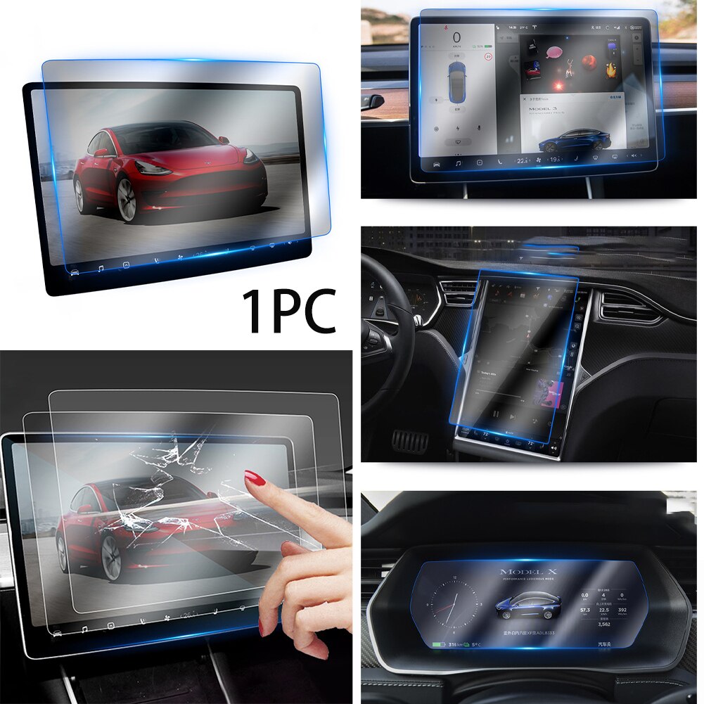 Automatische Adsorptie Tpu Film Screen Protector Center Console Anti Glare Ultra Dunne Shockproof Voor Tesla Model 3 X S 19-20