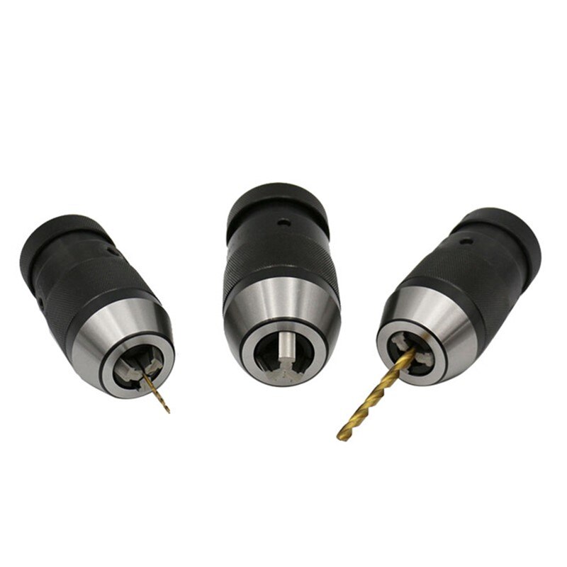 Self-Tightening Drill Chuck Light Heavy Duty Self-Locking Milling B16 B10 Precision Bit Hand
