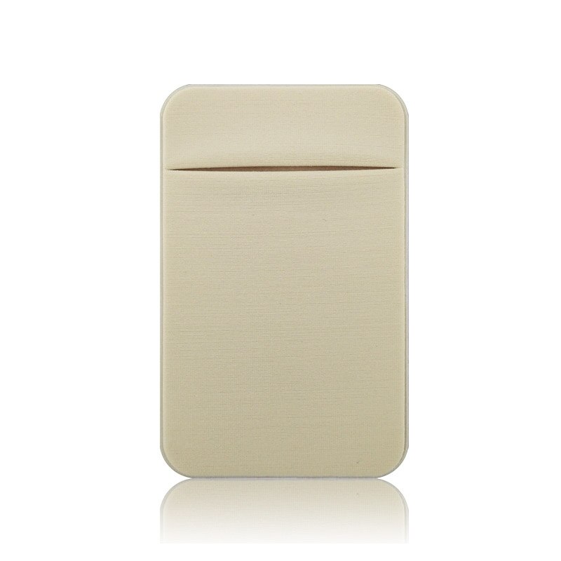 Universal stretchy lycra mobiltelefon plånboksfodral kreditkortsficka med 3m självhäftande till iphone xiaomi huawei fodral: Gul