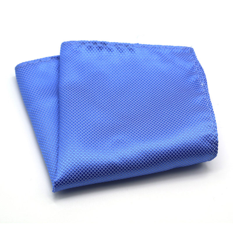 Luxe Heren Zakdoek Plaid Effen Kleur Zakdoeken Polyester Hanky Business Pochet Borst Handdoek 21*21CM