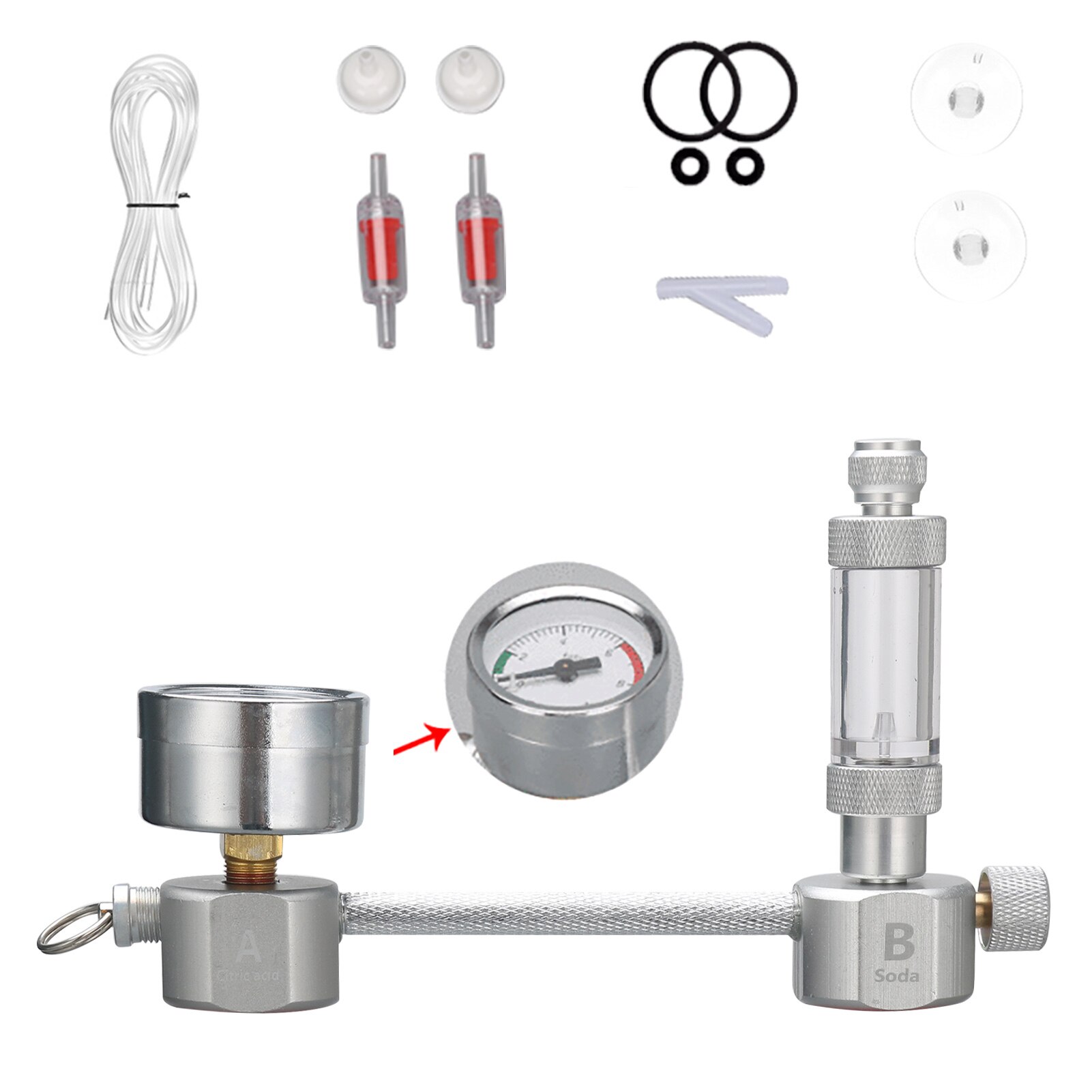 Aquarium CO2 Regulator System Kits with Solenoid Bubble Counter Check Valve Carbon Dioxide Reactor Generator for Plants Growth: Type 2