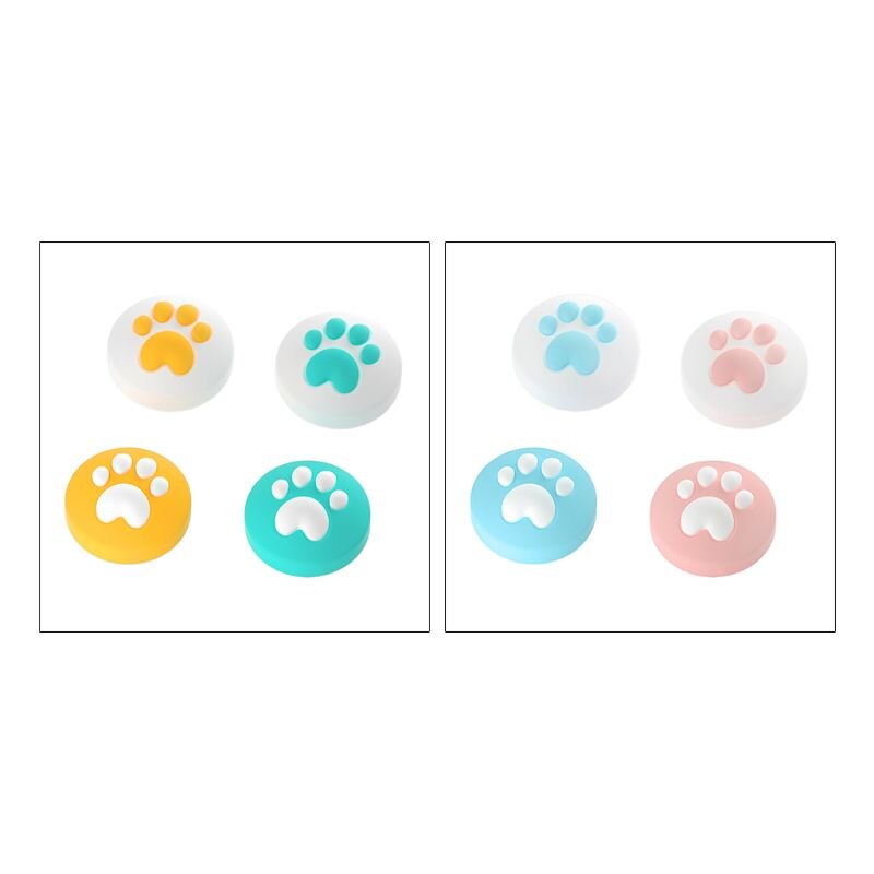 4PCS Cute Cat Claw Thumb Grip Cap Silicone Joystick Cover for Switch Lite Handle