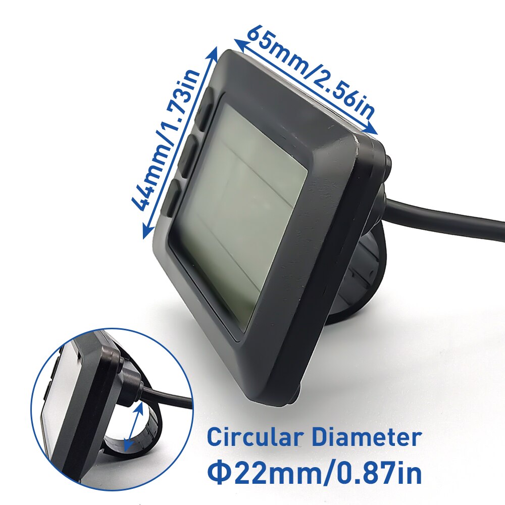 KT Ebike Display LCD7C TFT 24V/36V/48V Electric Bicycle Panel LCD Display Smart Control Ebike LCD Display