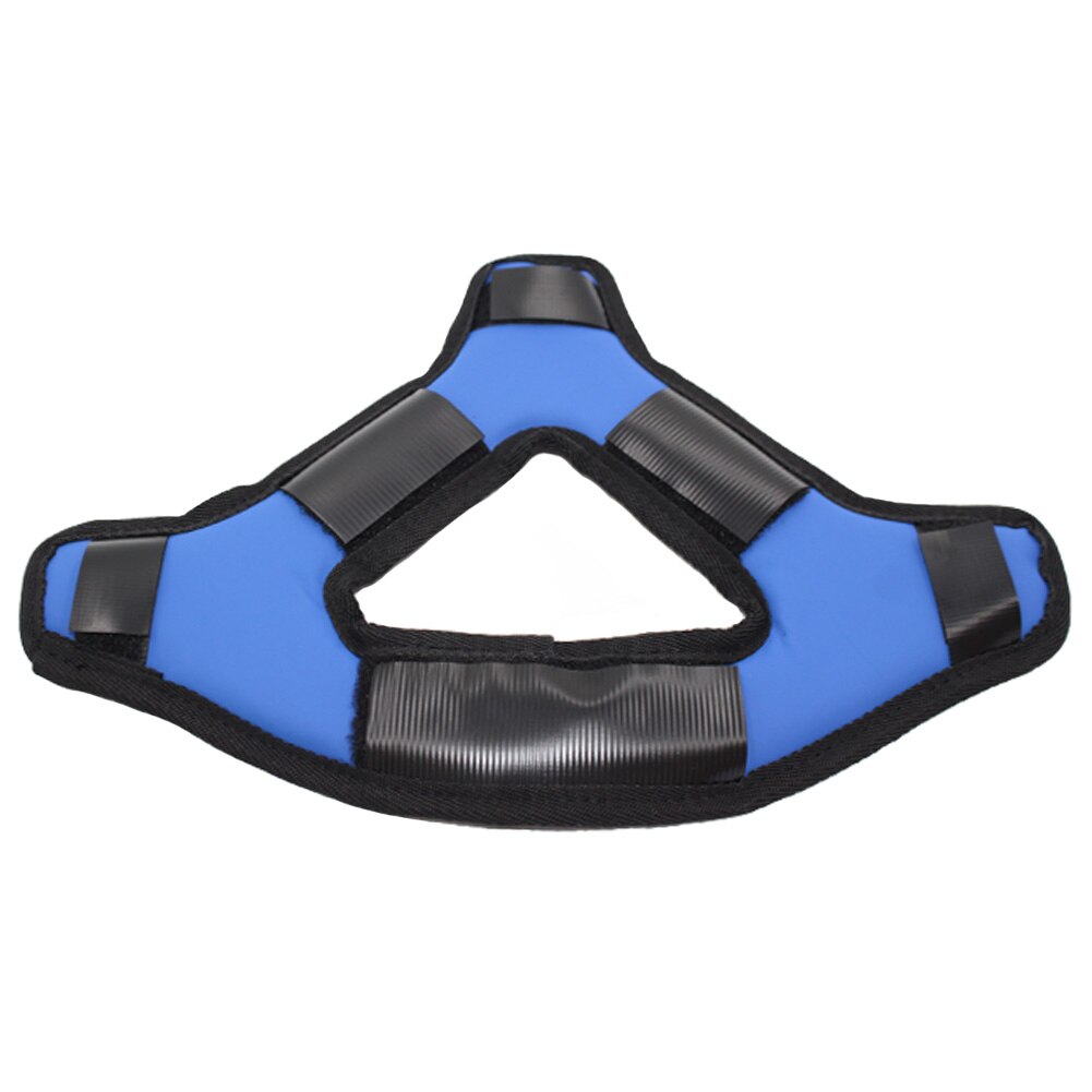 Fácil instalar couro do plutônio durável realidade virtual macio gravidade pressão equilíbrio cabeça cinta almofada para oculus quest vr fone de ouvido: Azul
