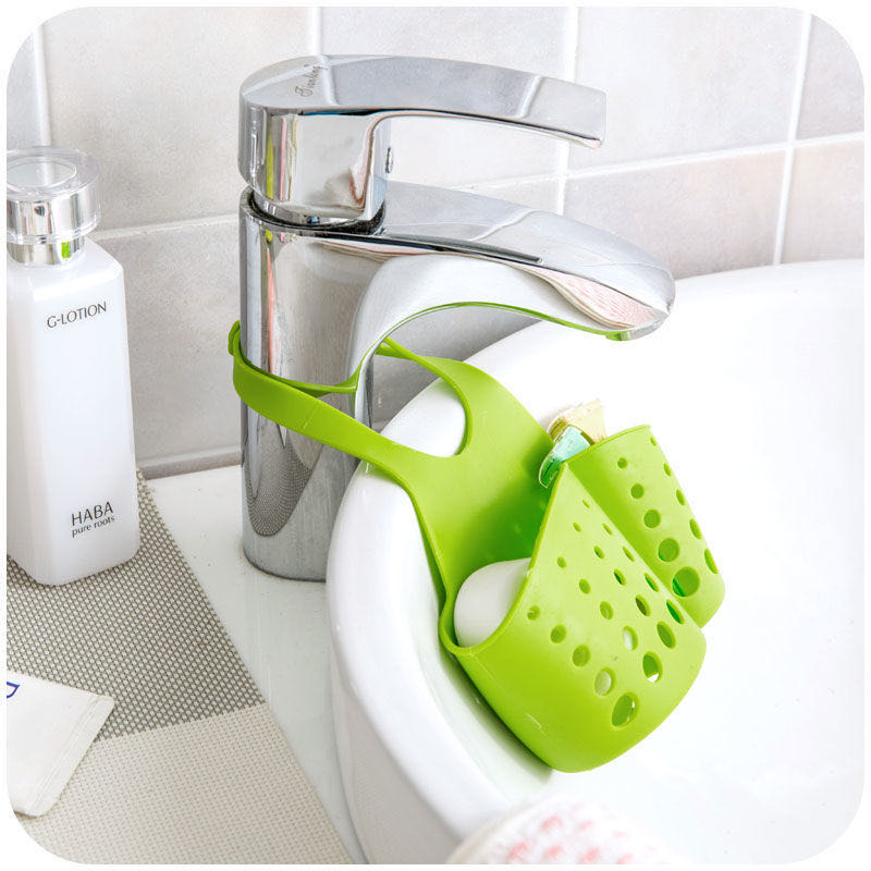 Kitchen Sink Sponge Holder Draining Rack Sink Kitchen Hanging Drain Storage Tools Storage Shelf Sink Holder Drain Baskets: green