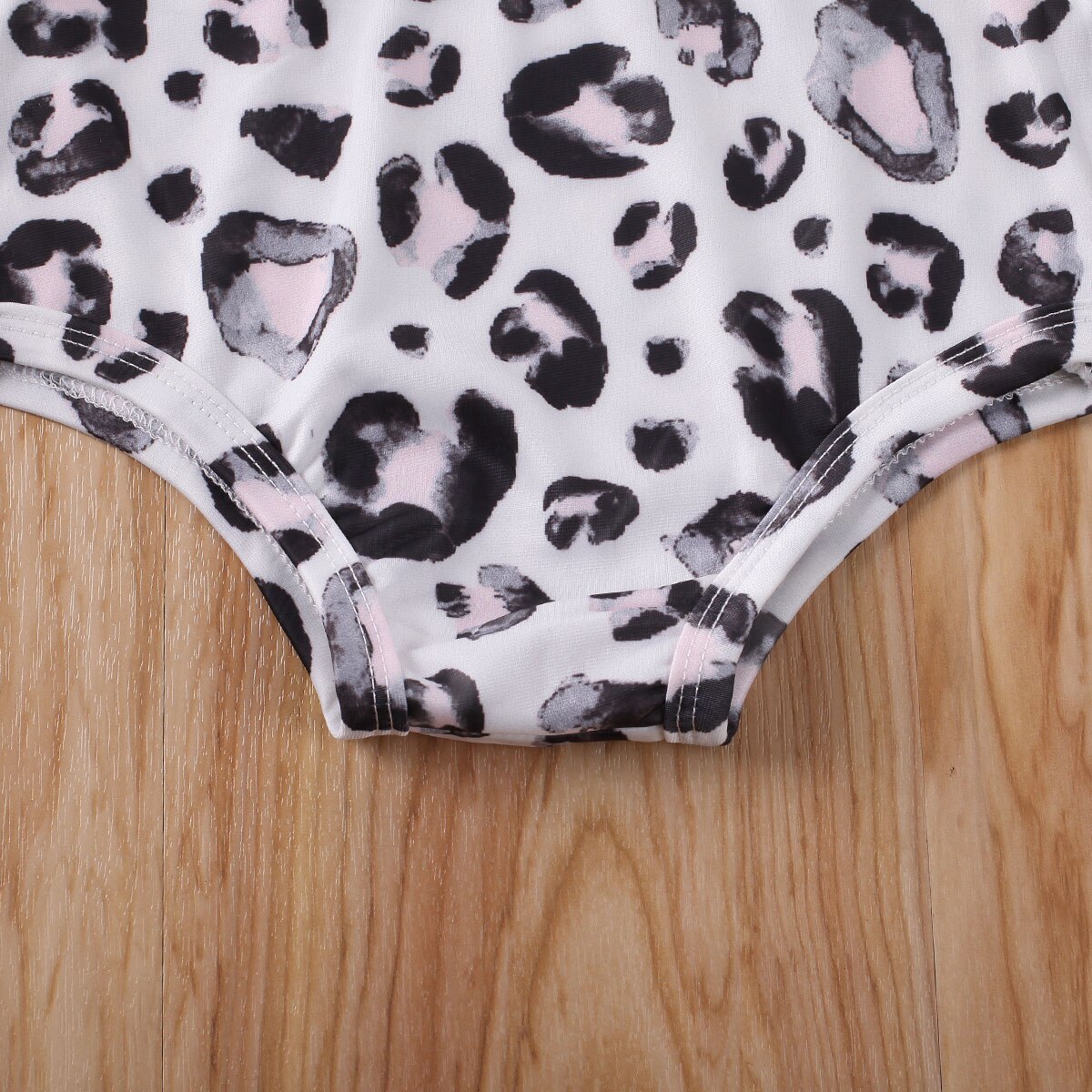 Toddler baby børn pige sommer leopard trykt badetøj bikini et stykke sæt svømning kostume badedragt badedragt 1-5y