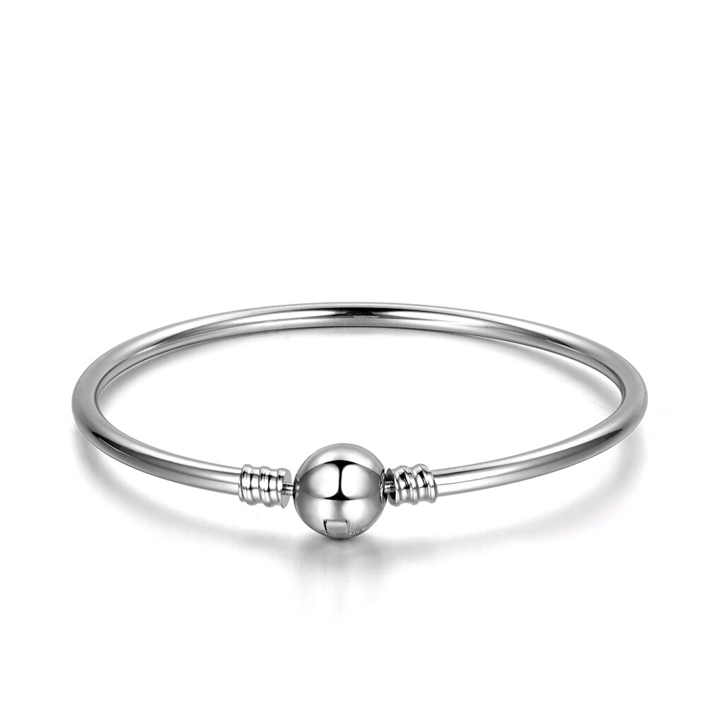 Lokaer Neo-Gothic Style Round Buckle Bracelets Diy Charm Beads Bracelet Bangle Jewelry For Women Girls Pulseira PABR502