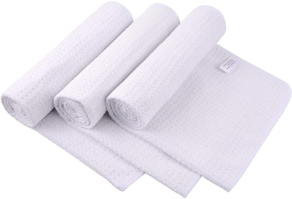 SUNLAND Microfiber Sports Workout Gym Towels Fitness Sweat Towels For Men Women Lightweight Fast Drying 3 Pack 16Inx32In: White / 1pc