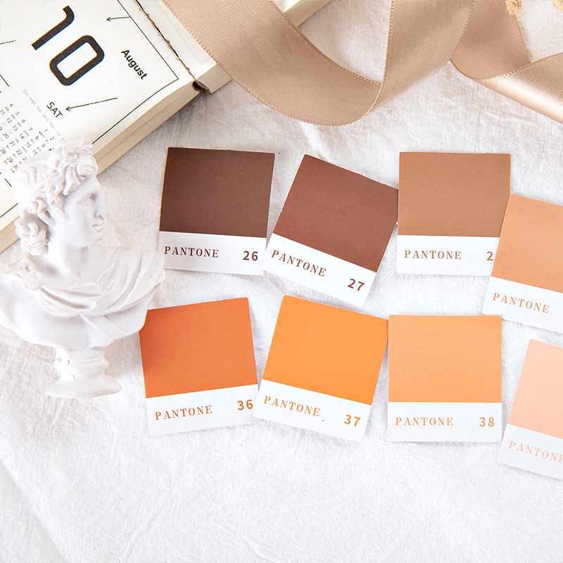 45 stk pantone klistermærker sæt 44mm mini farve kort klistermærke etiket tag dekoration segl dagbog dagbog skole elev  a6398