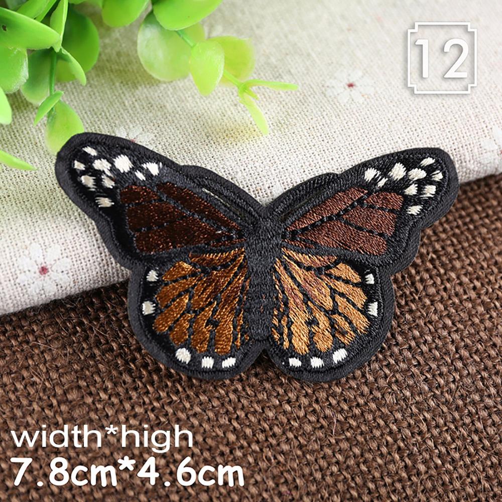 DIY Nadel Kunst Handwerk Kleidung Patches Kleidung Multicolor Schmetterling Stickerei Patch Appliques Abzeichen Aufkleber Für Kleidung: L