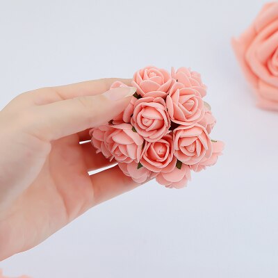 Roze Roos Kunstmatige Schuim Bloem ins Fotografie Accessoires Foto 'S Studio Props voor Ringen Sieraden Cosmetische fotografie Achtergrond: A Bunch Pink Rose