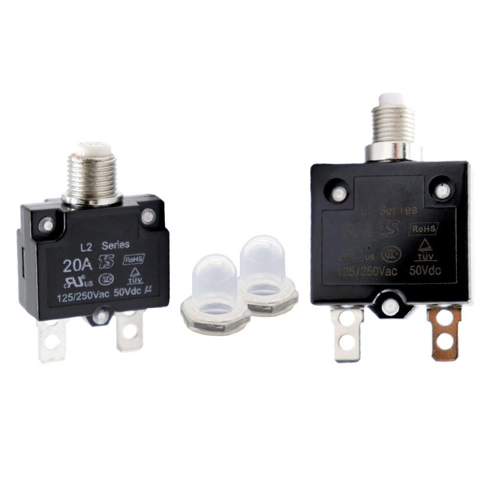 2X 20A 30A Schakelaar Push Reset Knop Circuit Breaker Overbelastingsbeveiliging