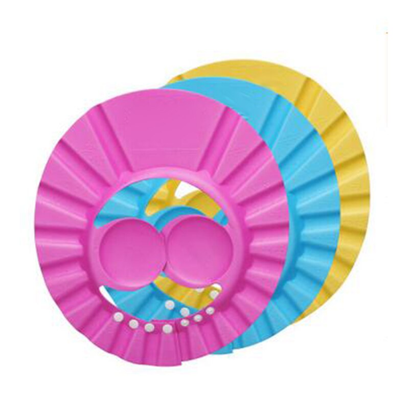 Bonnet De Douche Pour Bébé - Couronne Cartoon Réglable - Protège Yeux, Oreilles Et Visage Du Shampoing