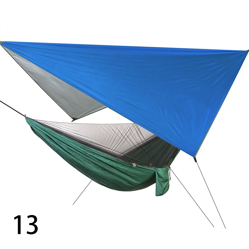 1pcs outdoor camping nylon parachute cloth automatic quick-opening mosquito net hammock canopy set sky tent S7B0983: 13