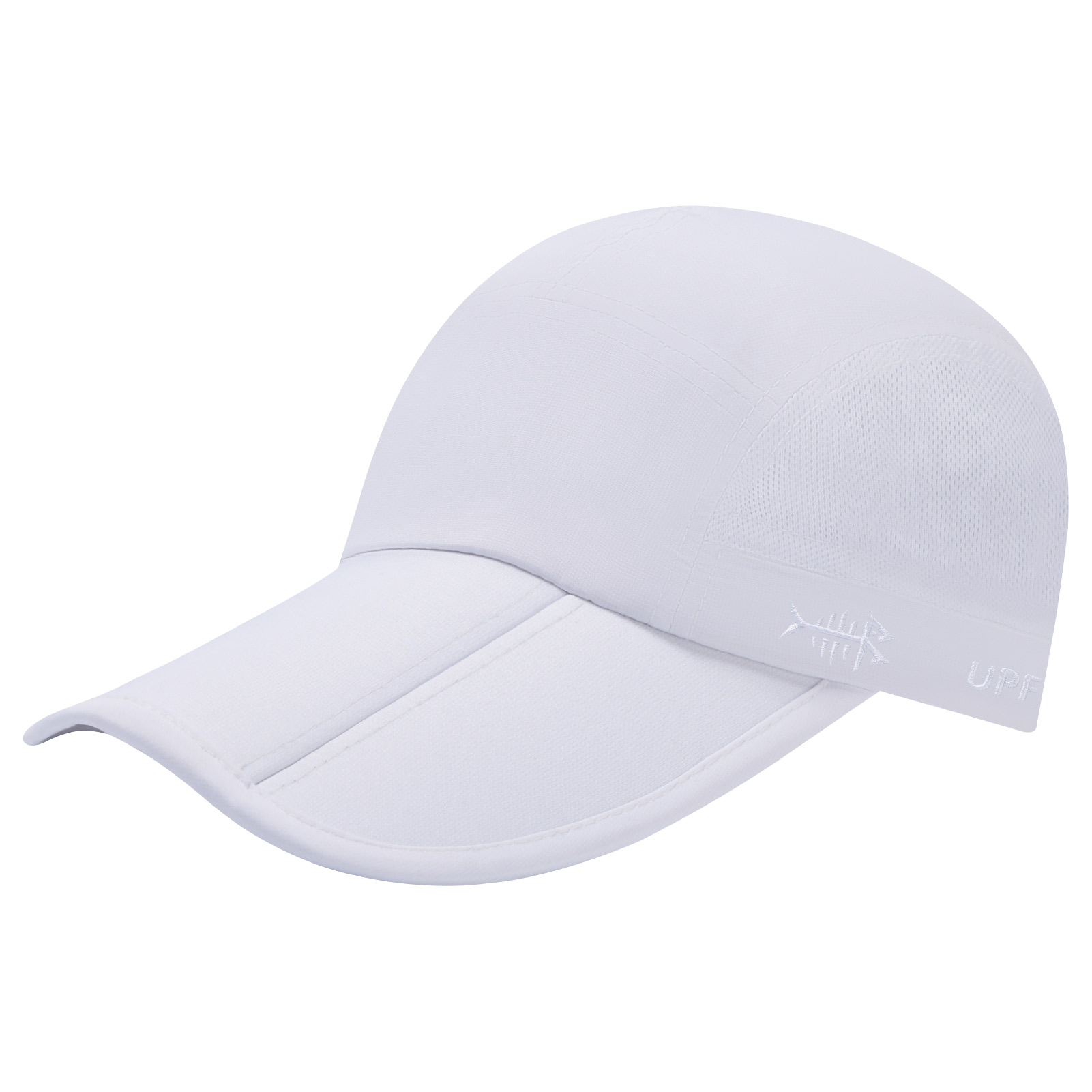 BASSDASH Gorra de béisbol de pesca plegable UPF 50+ resistente al agua al aire libre sombreros de ala portátiles para mujeres hombres senderismo ajustable: Gris oscuro