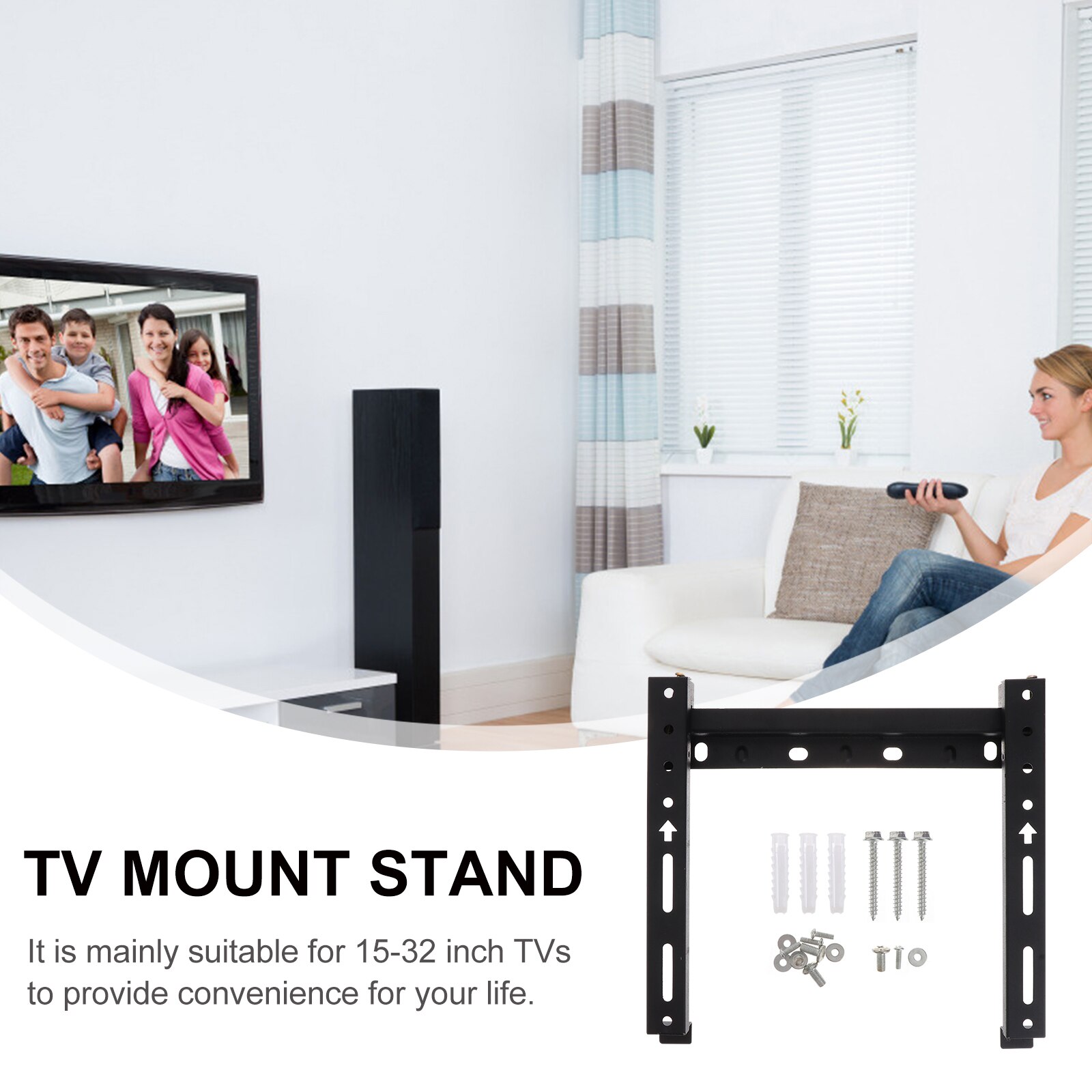 Fixed TV Wall Mount Stand TV Monitor Fixed Mounting Bracket TV Monitor Hanger