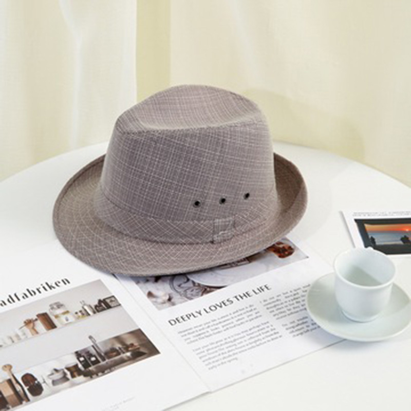 Spring Hat Man Spring Summer All-Match Fine-Woven Hat Linen Top H... – Grandado