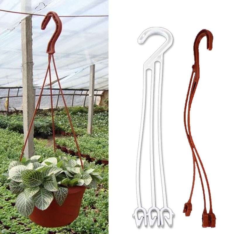 Trwała plastikowa doniczka hak wiszący kosz haki doniczka wsparcie haki wieszak na rośliny doniczkowe ogrodnictwo sadzarka haki narzędzia