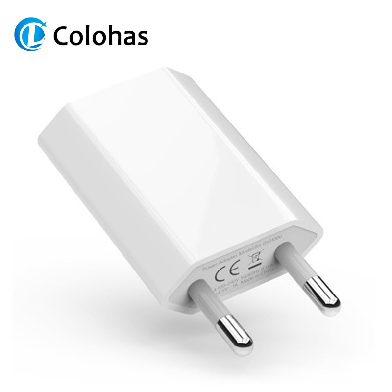 Cargador de pared USB de viaje con enchufe europeo y estadounidense, carga rápida de 5V/1A 4S para iPhone, 5, 5S, SE, 6, 6S, 7, 8 Plus, X, XS, Max, XR, adaptador de CA para teléfono móvil