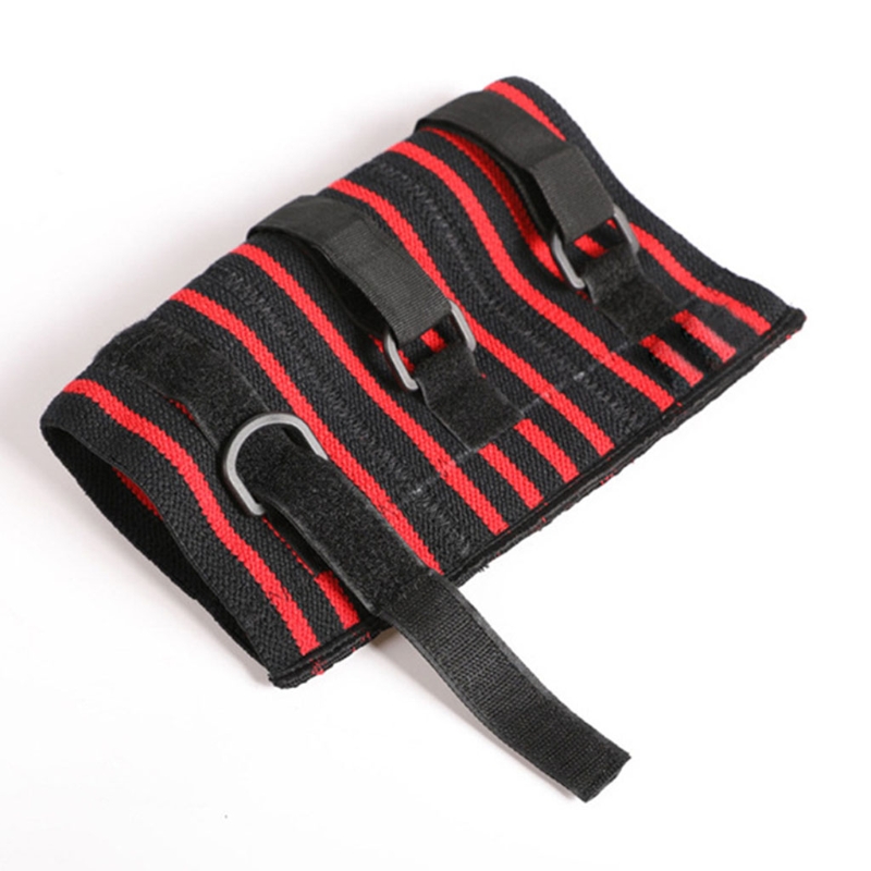 Occlusion Training Elastic Bands Bench Press Sectioned Elbow Support Belt Strong Quick-Release Arms Legs Muscle: Gray