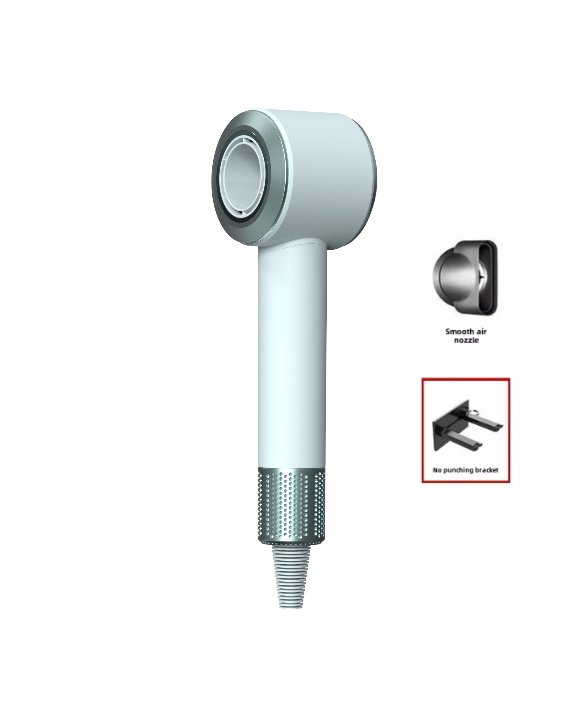 Hair Dryer with Temperature Control, Anion Functionality - Lightweight and Smooth Hair Styling: light green