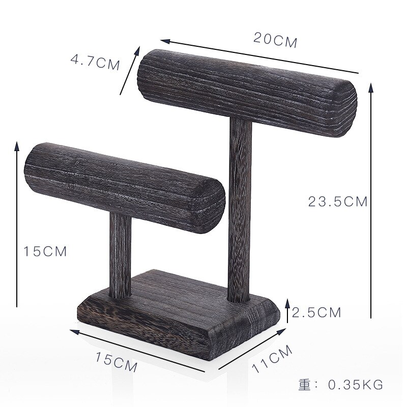 Lightweight Wood Jewelry Display Stand - Necklace Bracelet Holder Organizer for Display
