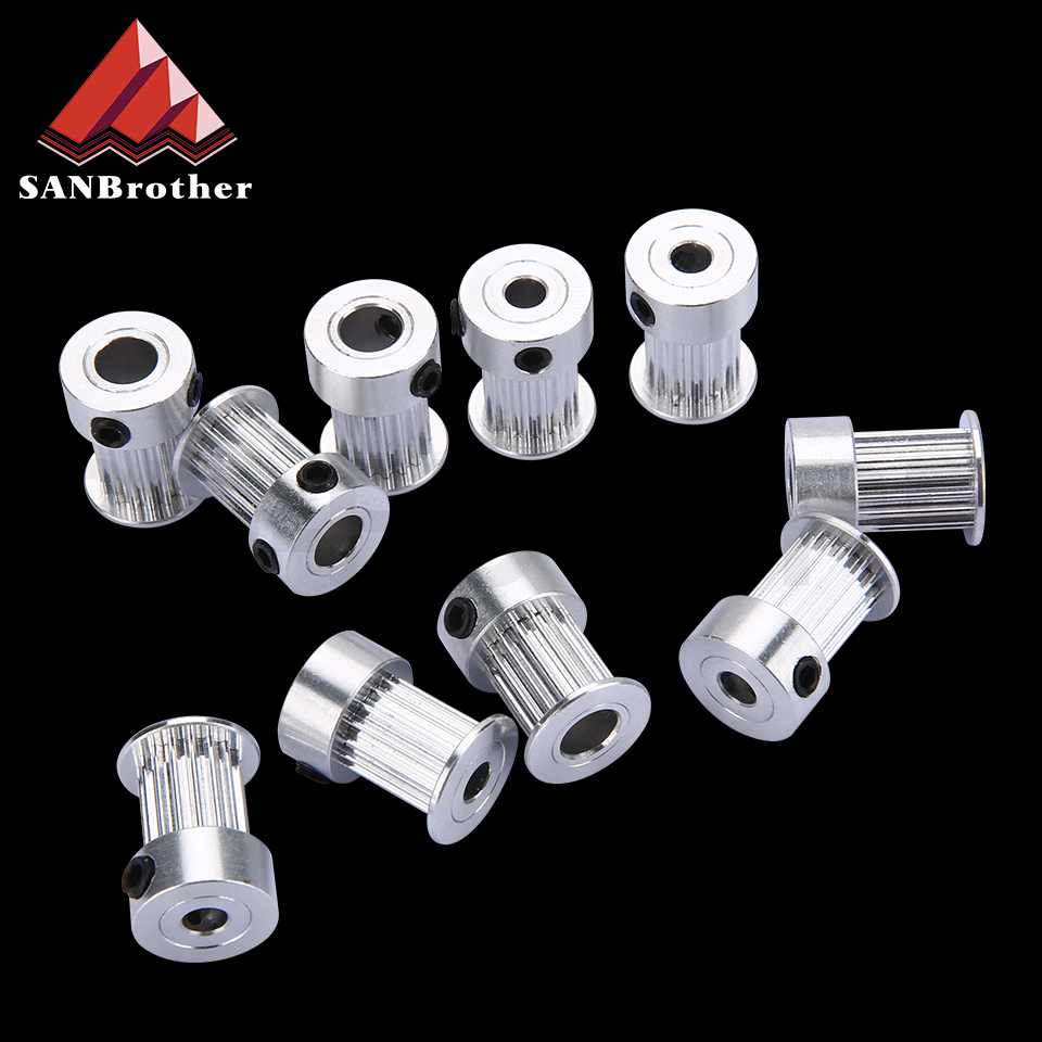 3D Drucker Teile CNC GT2 zeitliche Koordinierung Rolle 16 Zahn 2GT 20 Zähne Aluminium Bohrung 5mm 8mm Synchron Räder getriebe Für Breite 6mm 10mm