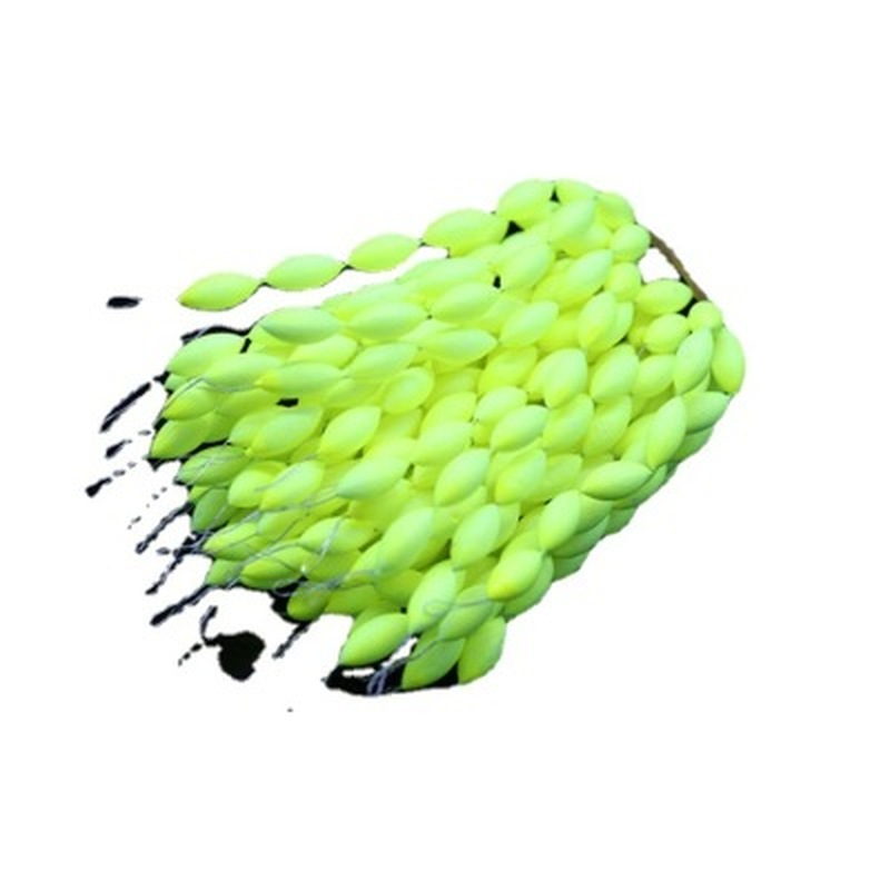 Flotador de goma para topes de bolas espaciales, tope ovalado, línea de conector, boyas de pesca, accesorios de pesca