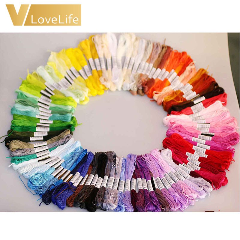 Thread Embroidery Thread Pattern Skein Cross Stitch Hilo Silk For Manualities Thread 100/150 Pcs DIY DMC For Home Decor