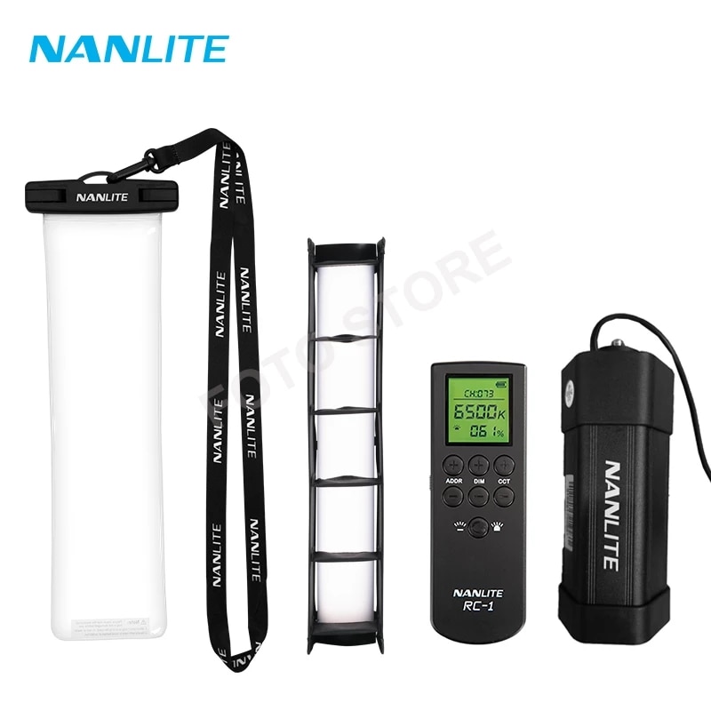 Nanlite-Accesorios de luz pavalube II 6C, bolsa de huevos a prueba de agua, softbox, rejilla, control remoto, trípode, empuñadura de batería
