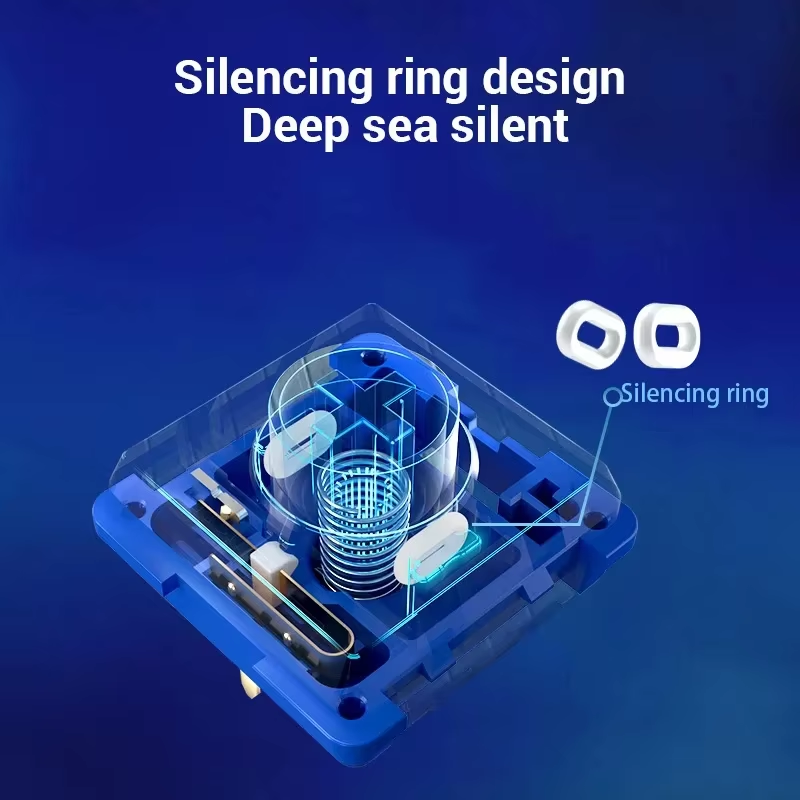 Kailh Deep Sea Silent Switch Mini Low Profile Linear tactile 1353 Lonely Island Whale Mechanical Keyboard Switch Hitbox laptop