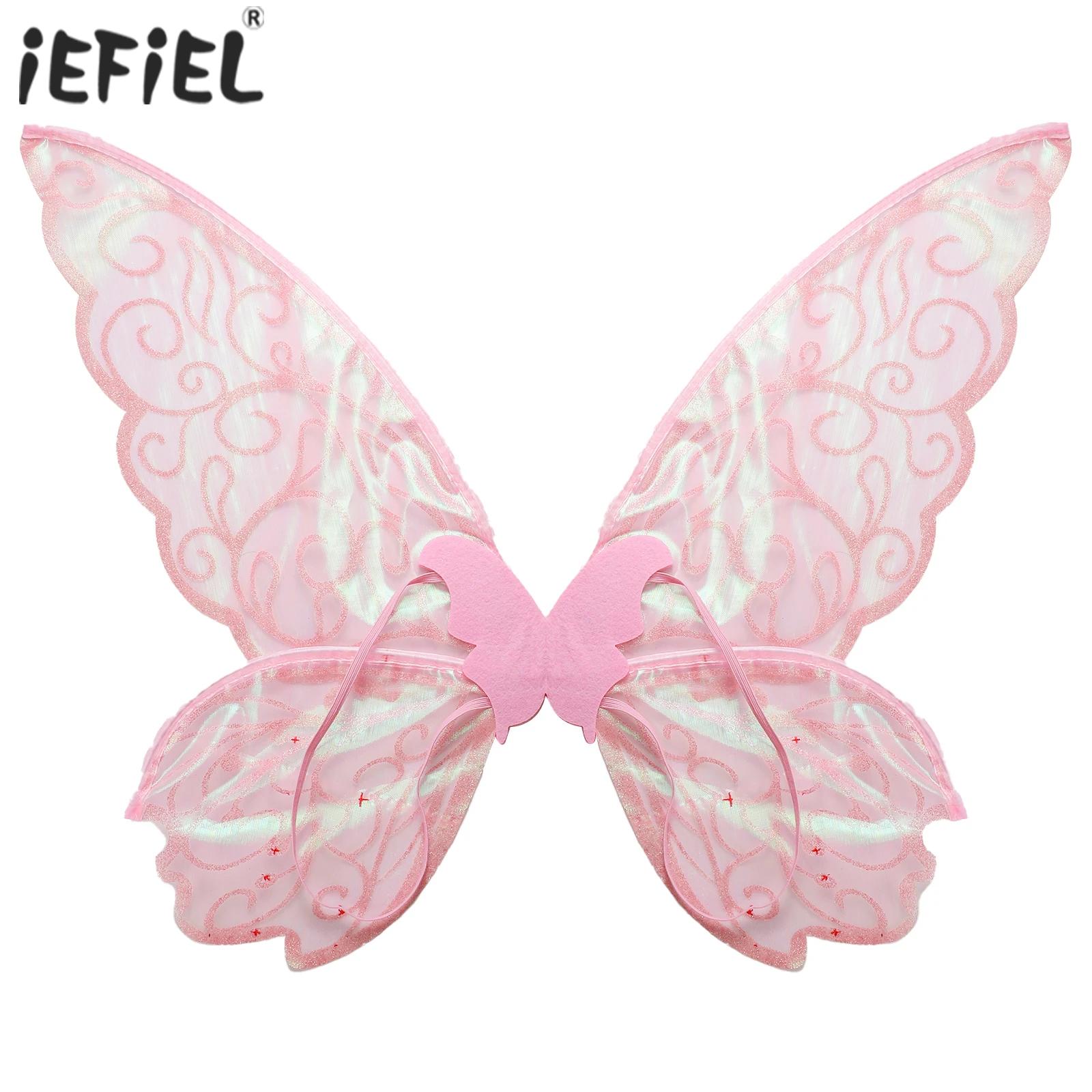 Feenflügel Kostüm Elf Engelsflügel Damen Mädchen Prinzessin Cosplay Schmetterling Halloween Party Dress Up Festival Performance Requisiten