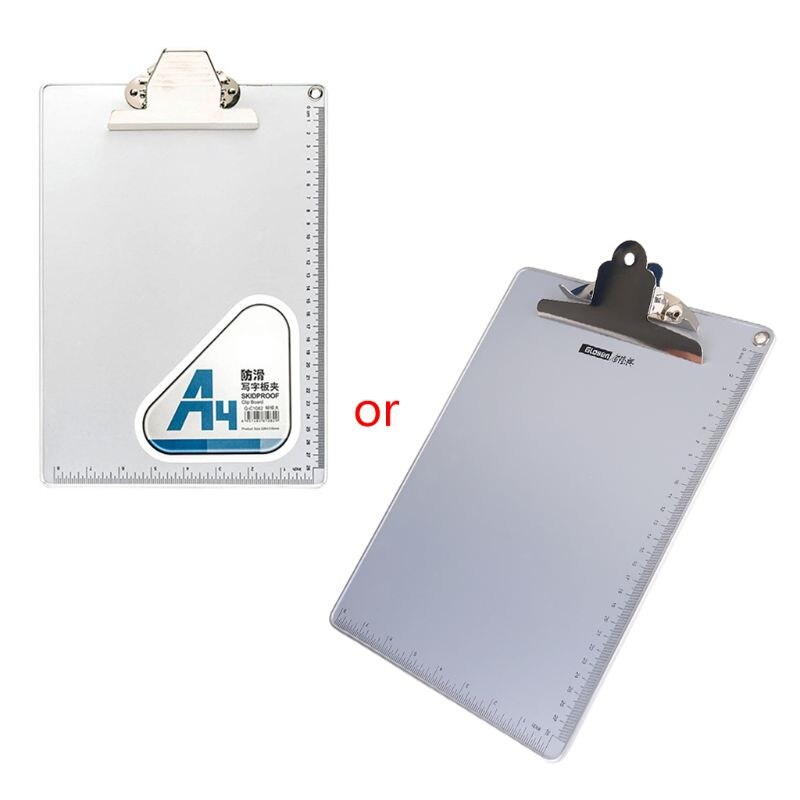 A4/A5 Aluminum Alloy Writing Clip Board Antislip File Hardboard Ruler Paper Hold