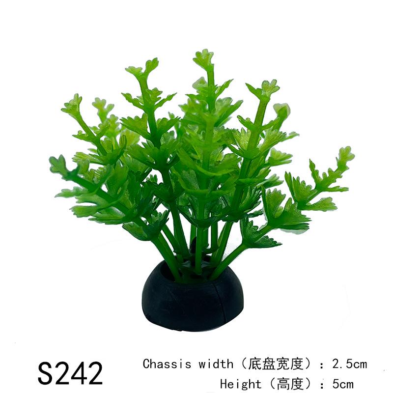 Plantas artificiales de decoración para acuario, suministros decorativos para pecera, adornos de paisajismo, accesorios de acuario