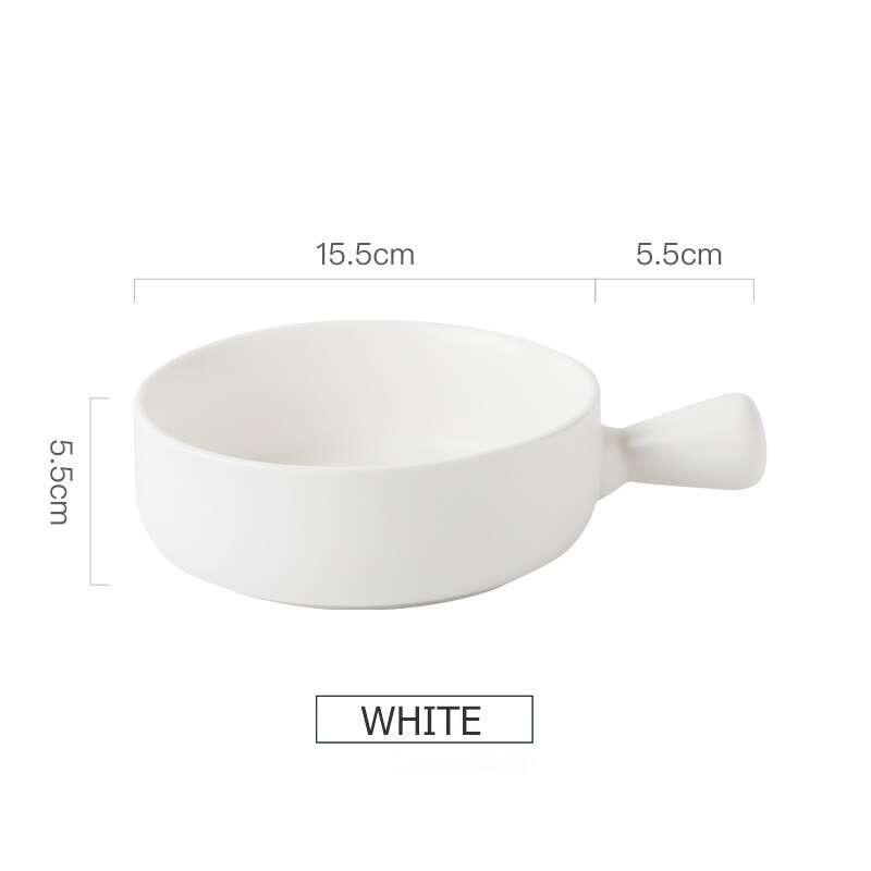 6 tommer porcelæn bageplade dessert skål ramekin bager aftensmad tallerken pasta retter husholdningsartikler: Hvid