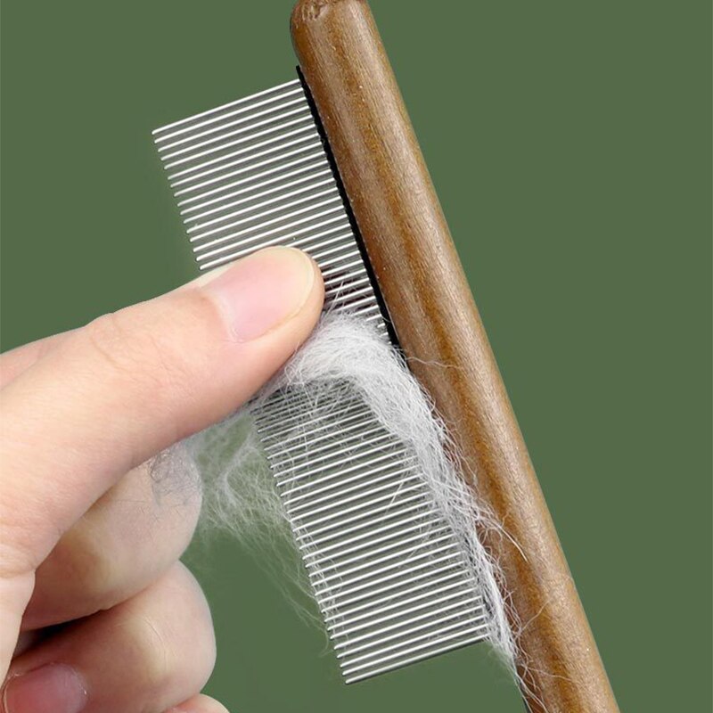 Kat Borstel Kam Voor Pet Cleaning Verwijdert Haren Grooming En Zorg Kat En Honden Hout Rvs Hond Borstel Katten accessoires