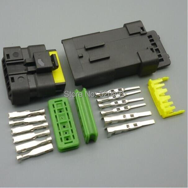 shhworldsea 6 pin male female automotive throttle valve plug wiring harness waterproof connector 211PC069S0049 211 PC069S0049