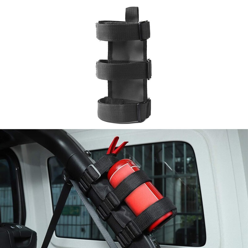 Brandblusserhouder, verstelbare brandblusserbevestigingsriem voor 1987 jeep wrangler jk jl tj cj yj