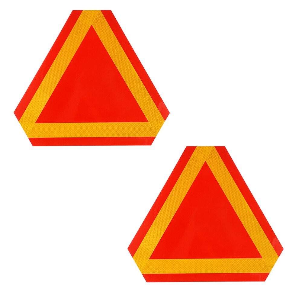 2Pcs Slow Moving Car Sign Rear Reflector Board Warning Reflective Boards for Car