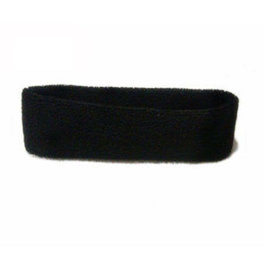 Haar Band Outdoor Sport Zweetband Hoofdband Yoga Gym Unisex Stretch Effen Kleur Haar accessoires: Black