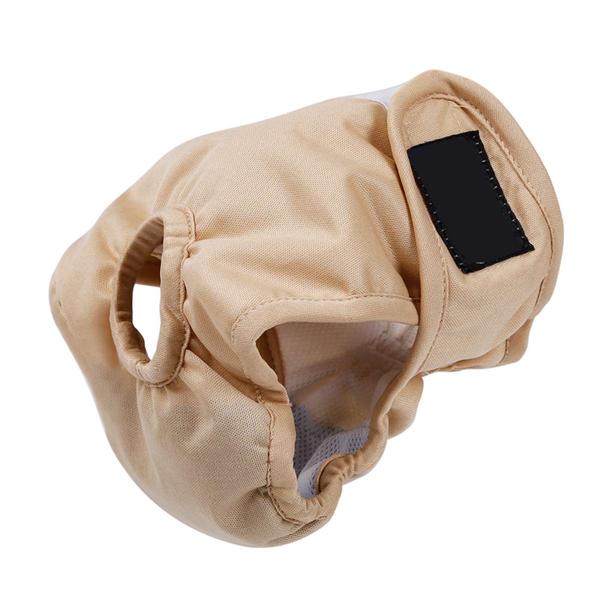 1Pcs Hond Luier Fysiologische Broek Sanitaire Herbruikbare Wasbare Vrouwelijke Hond Slipje Shorts Luier Ondergoed Slips Voor Honden XS-XL: Beige / L