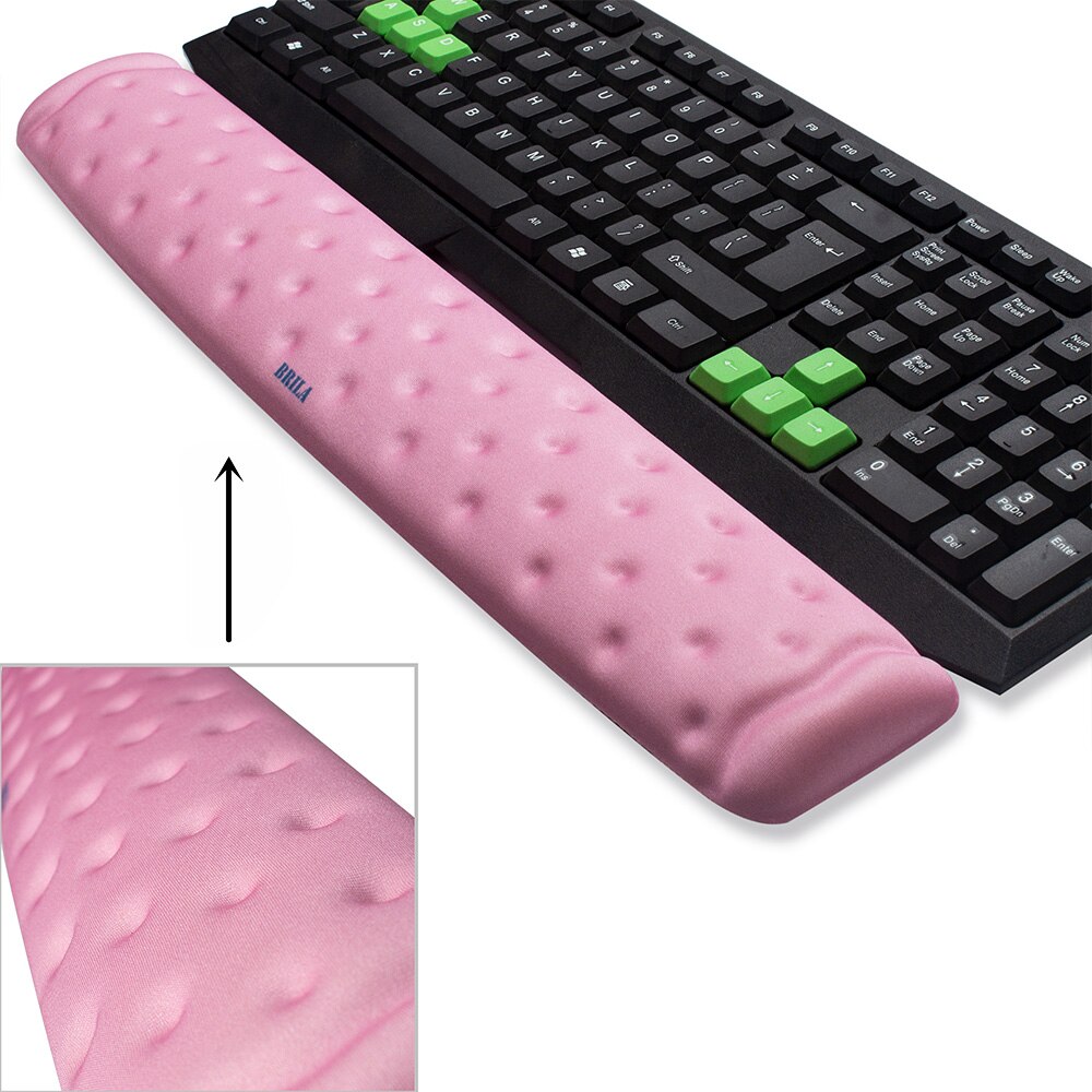 Almofada da almofada do apoio do descanso do pulso do rato & do teclado da ergonomia da espuma da memória de brila para o trabalho de escritório e o jogo de computador, alívio da dor do pulso