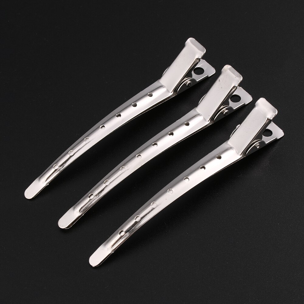 12Pcs/Set Salon Styling Hair Clip Duck Mouth Wavy curls Fixed hair clip Stainless Steel Sectioning Clamp Hairdressi