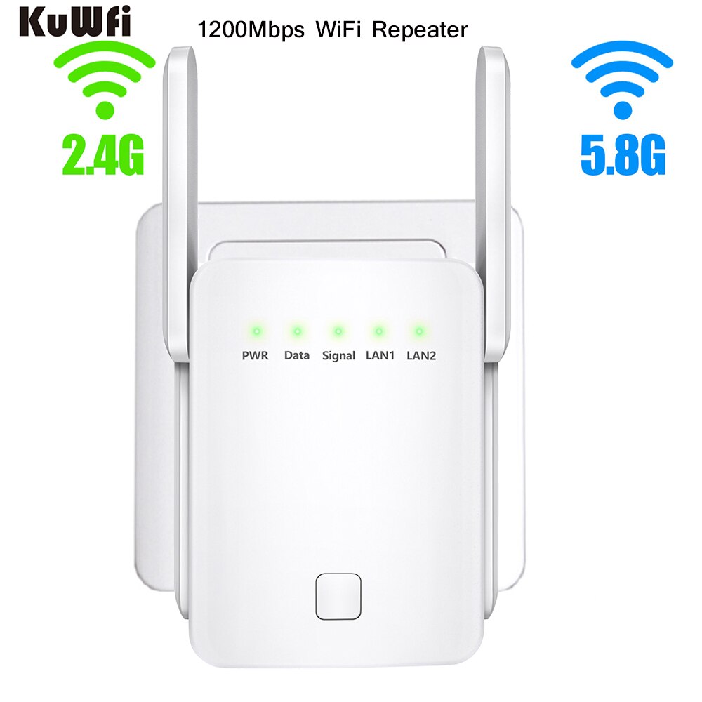2.4GHz&amp;5.0GHz WiFi Repeater Wireless Wifi Extender 1200Mbps Wi-Fi Amplifie 802.11AC Long Range Wi fi Signal Booster Wifi Repiter