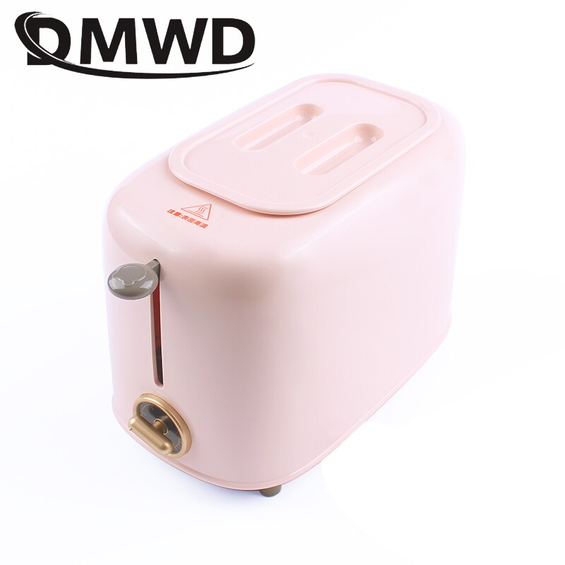 DMWD 2 Scheiben Elektrische edelstahl Toaster Automatische Brot Hersteller Frühstück Backen Maschine Zwei Slot Toast Sandwich Grill Ofen