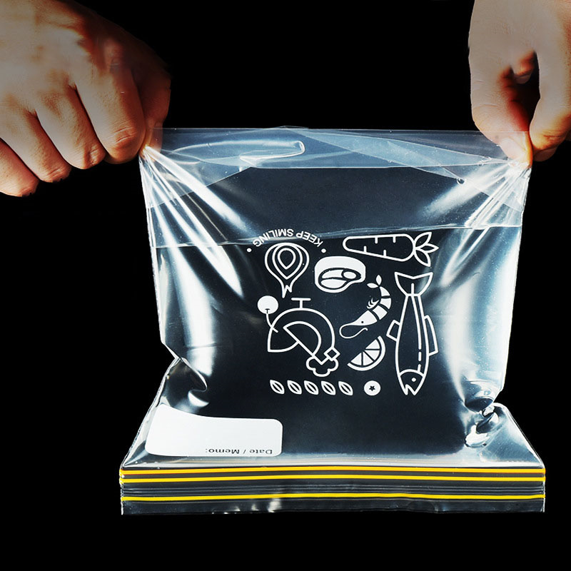 Reusable Fresh-Keeping Zipper Bag Food Plastic Bag Vegetable Fruit Storage Freezing Leakproof Sealed Bags Kitchen Accessories