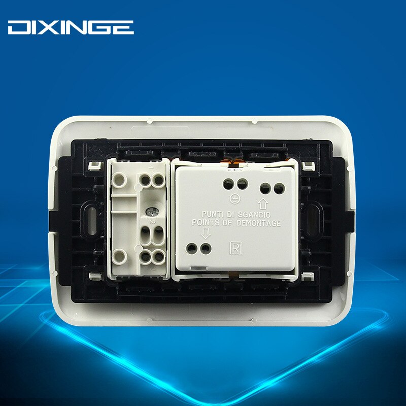 EU Italian standard 1Way Switched socket 118 PC panel Italian outlet 16A three-hole