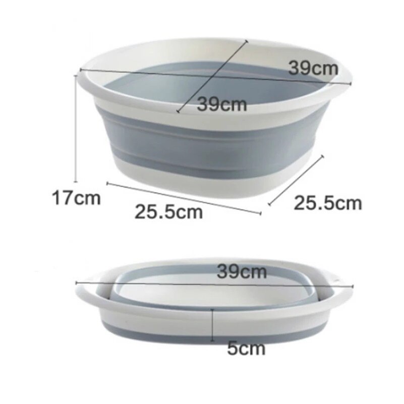 Plastic Folding Basins Portable Wash Basins Folding Laundry Tub Bathroom Kitchen AccessoriesTravel Folding Wash Basin Two Models